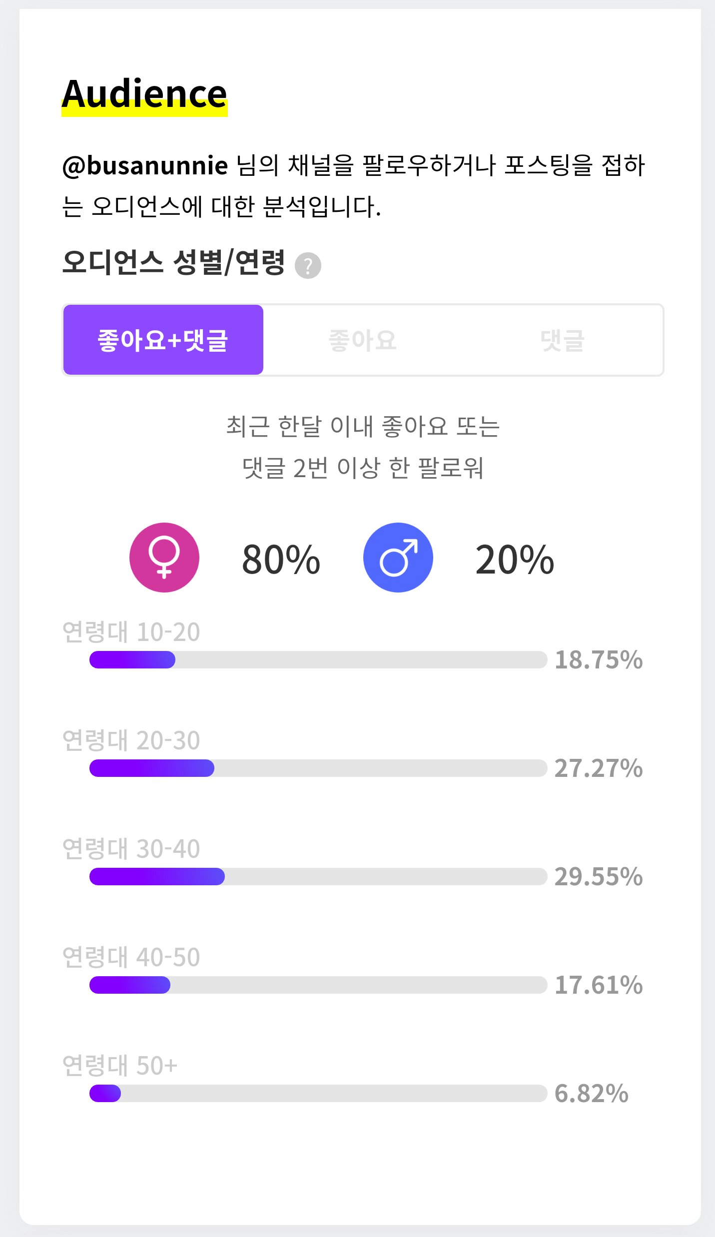 부산언니 오디언스